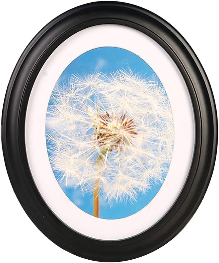 FARUTA 7 Inch Classic Oval Wood Picture Frame Round Photo