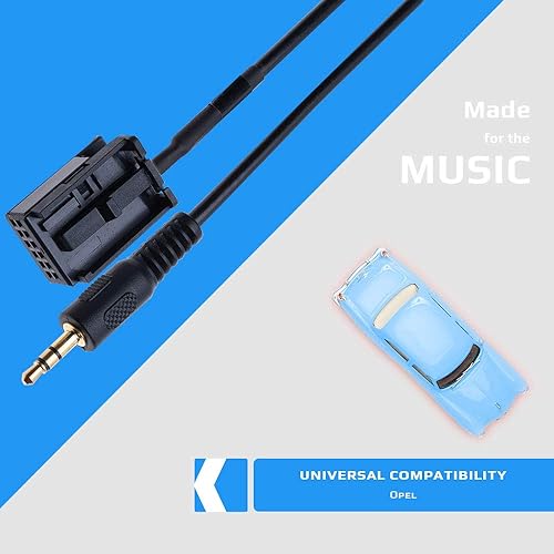 Miniatura 4 de Adaptador de cable de audio de entrada AUX compatible con Opel Vauxhall Agila Astra Antara Corsa Combo Meriva Movano Signum Tigra Vectra Vivaro