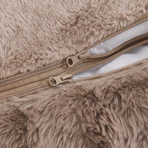 Image of Modern Threads Brushed Long Pile Rabbit Fur Cuddler Dog Bed, Bolstered Supportive Sides, Calming Nest Design, Removable Washable Cover, Bed for Small to Medium Dogs, Chocolate, (24 inchL x 20 inchW x 8 inchTh)