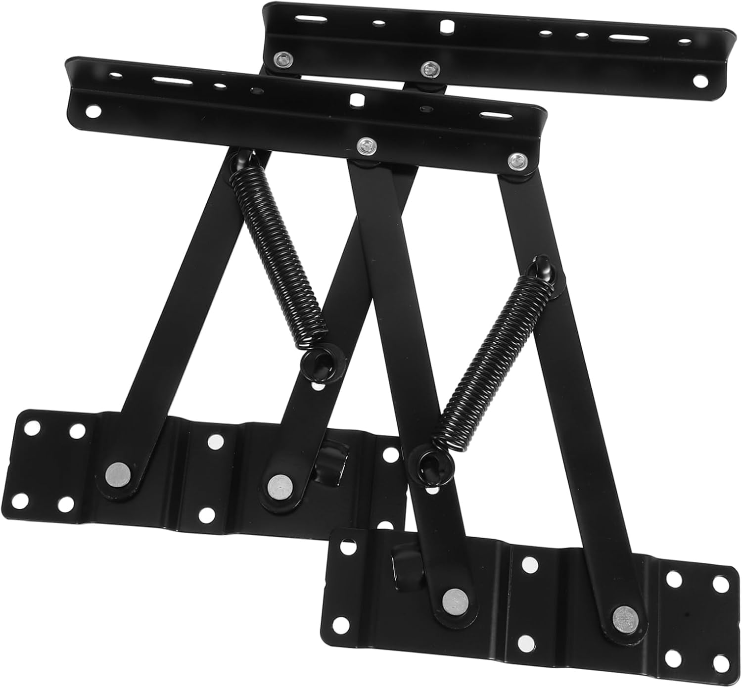 Alipis 2pcs Folding Lift up Top Mechanism for Coffee Table Adjustable Height Hinge Spring Rack Fitting Compact Design for Space-Saving Storage Versatile Usage for Living Room Furniture
