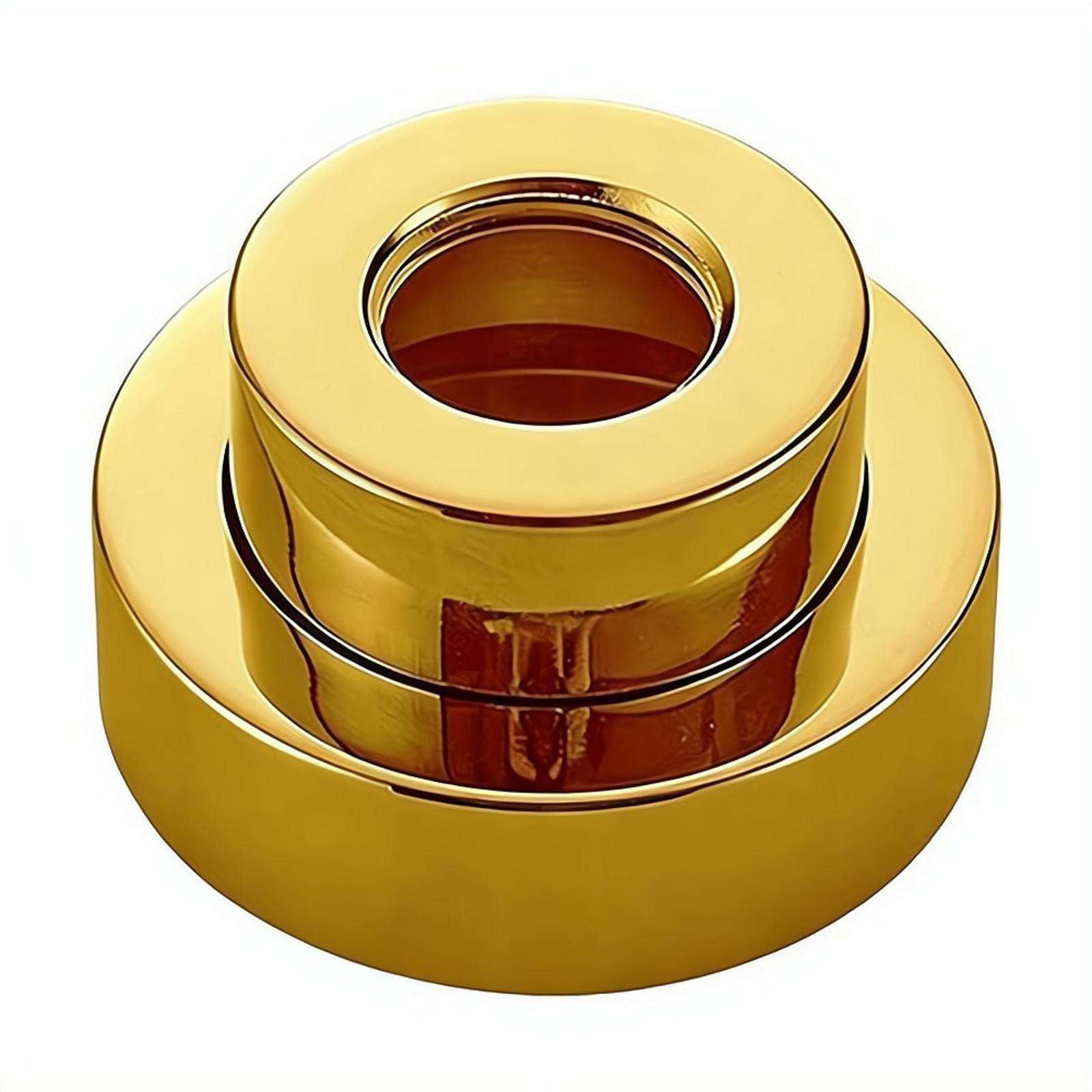 Adjustable Shower Head Decorative Cover, Copper Retractable Thickened Escutcheon Plate 23mm to 40mm Height Range, for Remodeling Plumbing Hardware Decorative Wall Fixture