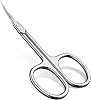 CGBE Professional Curved Cuticle Scissors, Super Sharp Stainless Steel Cutter for Cuticles, Dead Skin, Eyebrows, and Eyelashes, Silvery