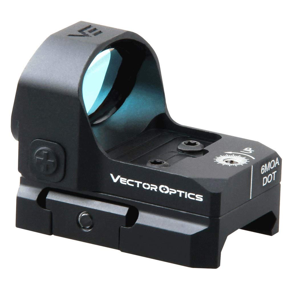 Vector Optics Frenzy 1x20x28mm Tactical Red Dot Sight with TRI and VT Footprint, Red Illuminated Reticle, 6 MOA Dot Size, 8 Levels of Illumination & 2 Levels of NV