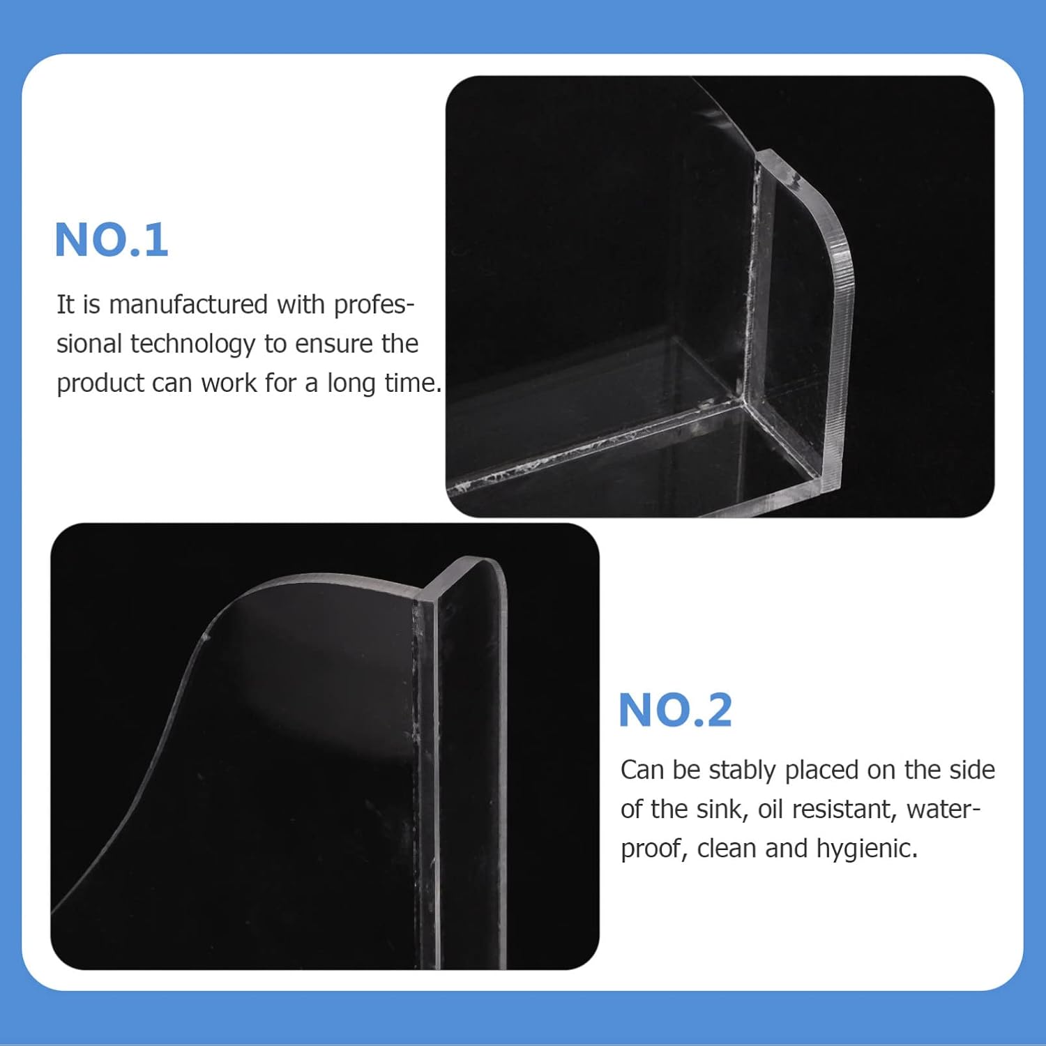 iplusmile 1set Transparent Bathtub Splash Guards Shower Protector for Tub Easy to Install Adhesive Tape and Clips Material Designed for Gaps between Bathtub and Wall