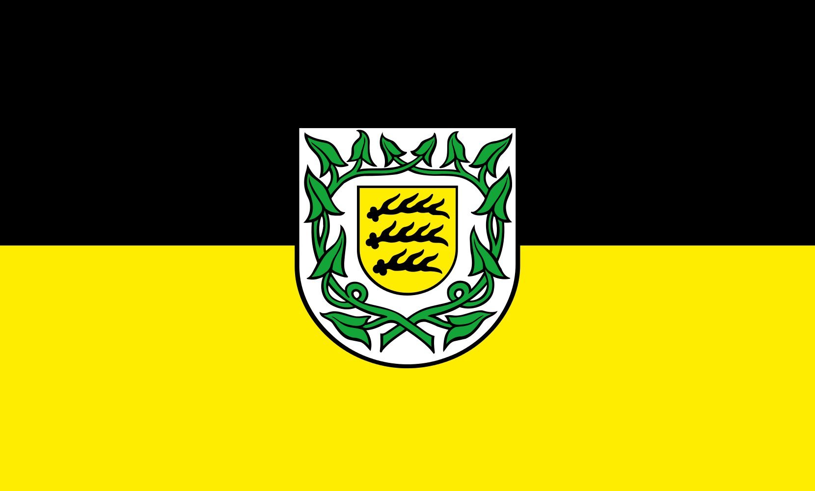 Drapeau Large Winnenden anti-effilochage drapeau paysage 90x150cm pour vent fort