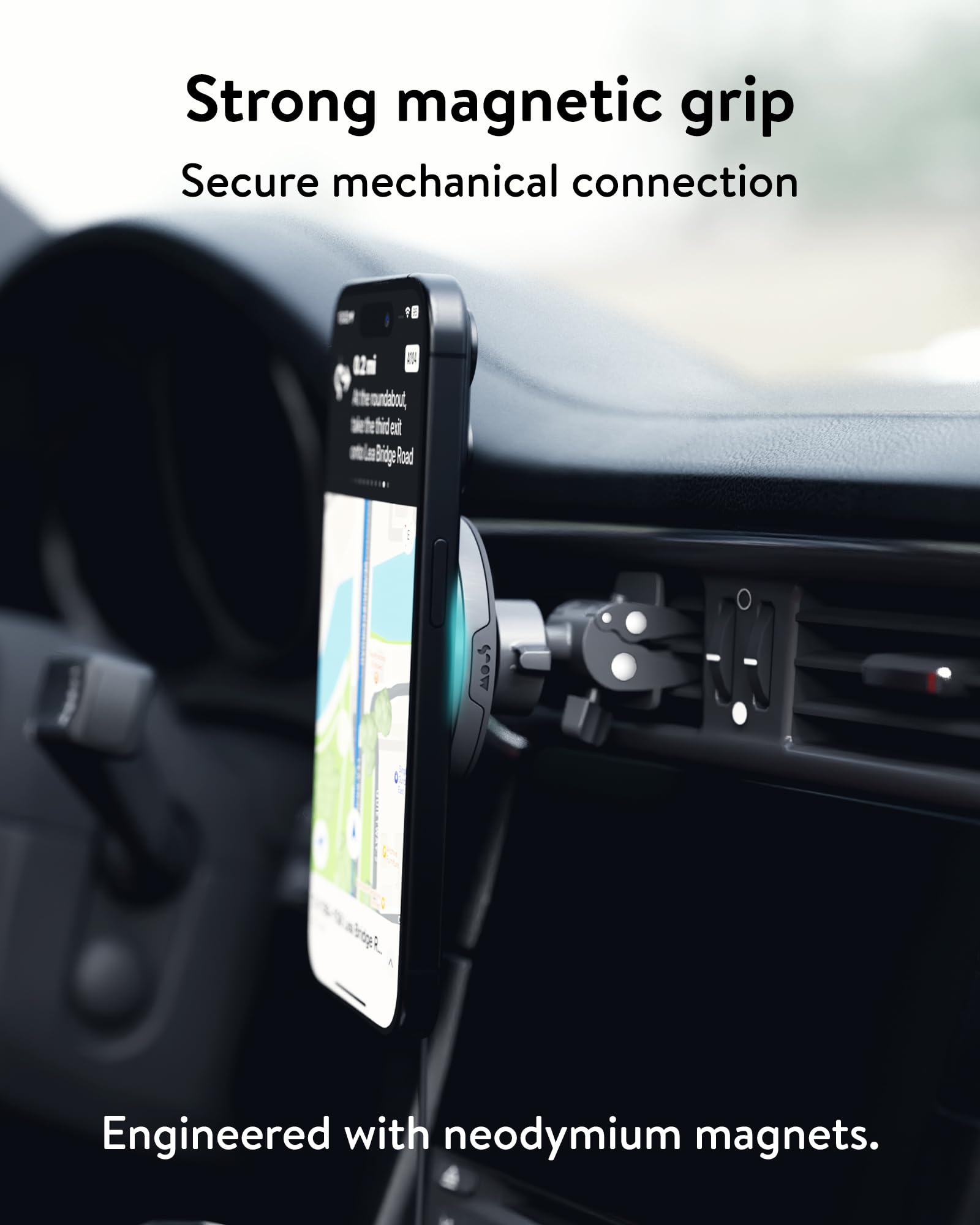 Mous Supporto Auto Magnetico Con Ricarica Wireless Per IPhone 12/13/14/15/16/17 E Pixel - 2