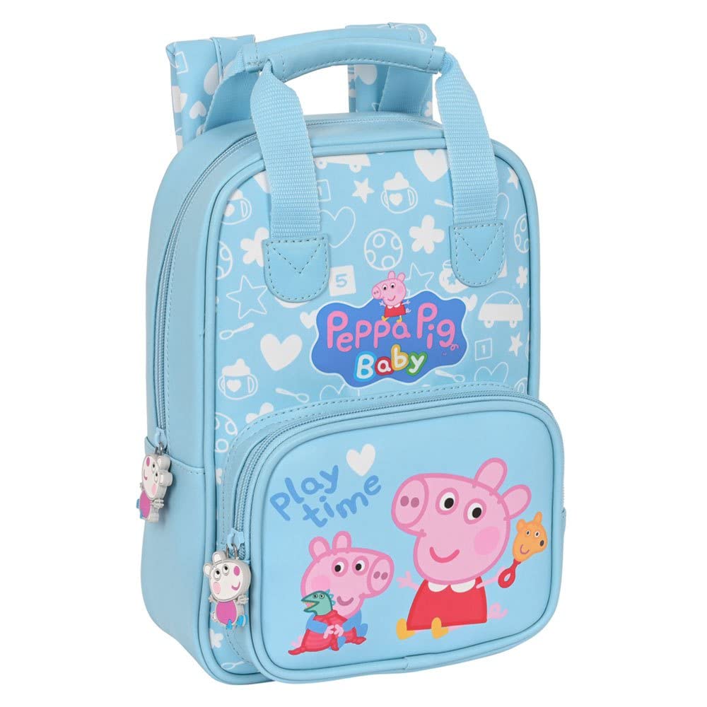 Safta -Children's Backpack with Handles Peppa Pig Baby 20X28X8Cm, Multicolor (612292765)
