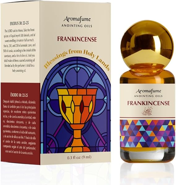 Frankincense Anointing Oil | Balsamic & Soft Woody | Holy Oil for Prayer and Protection | Made with Biblical Spices and Blessed Virgin Olive Oil from Jerusalem