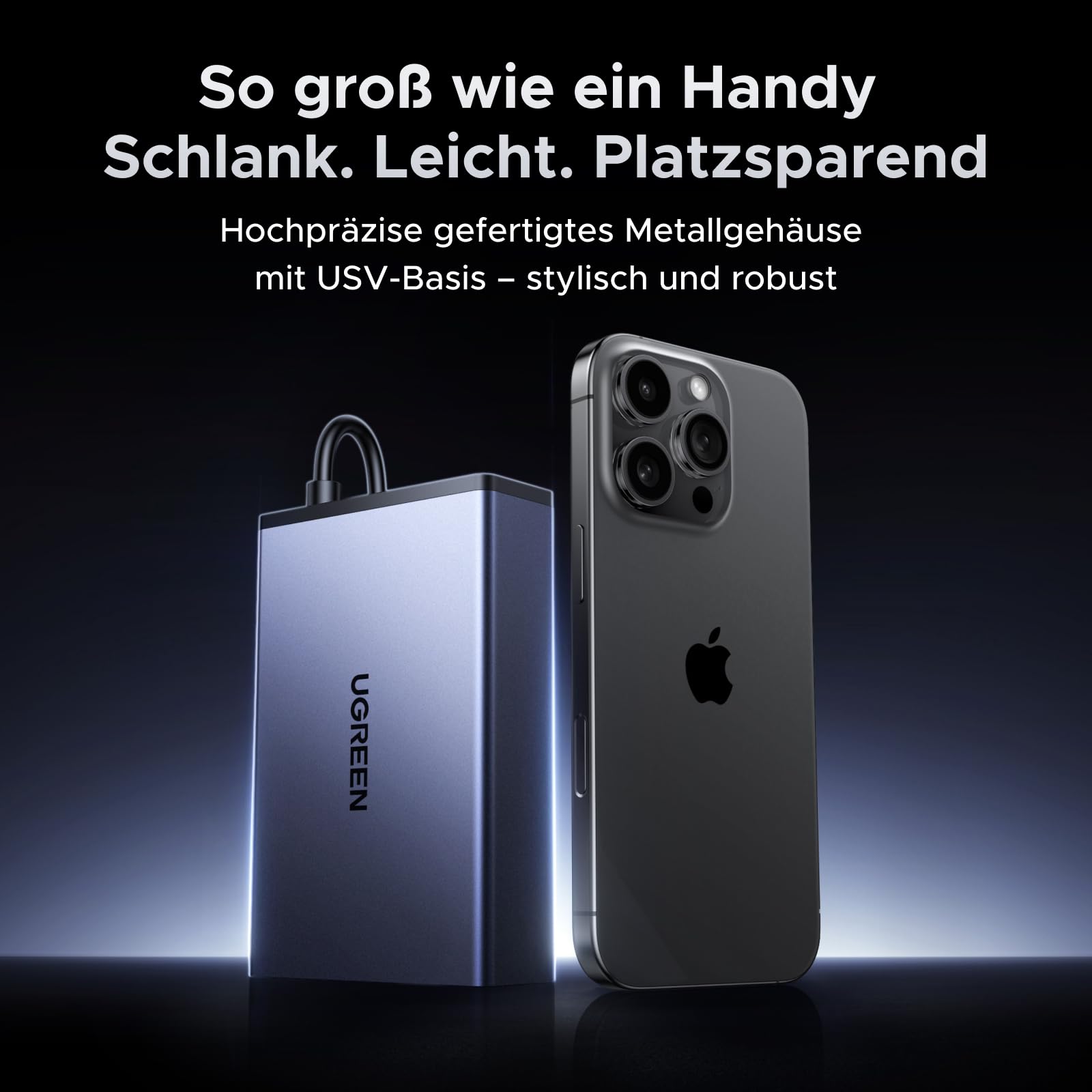 UGREEN 120W USV-Netzteil Überspannungsschutz unterbrechungsfreie Stromversorgung kompatibel UGOS Pro App-Steuerung DH2300 DH4300 Plus DXP2800 Serie DXP4800 Serie DXP480T Plus