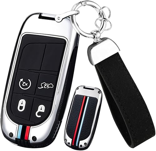 ontto Funda inteligente para llave de automóvil, elegante funda de metal y silicona para llaves de Jeep Grand Renegade Cherokee, funda antiarañazos disponible en Yaxa Guatemala