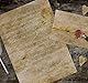 ABSOFINE Vintage Papier, 25 Stück DIN A4 Bedruckbar Briefpapier Vintage Pergamentpapier, 120g Retro Urkundenpapier Mittelalterliches Altes Papier für Hochzeit, Geschenke, Nostalgie, Geburtstag