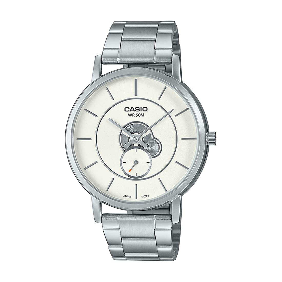 Casio Men Stainless Steel Analog White Dial Watch-Mtp-B130D-7Avdf, Band Color-Silver (B0C143KYZQ) Amazon Price History, Amazon Price Tracker