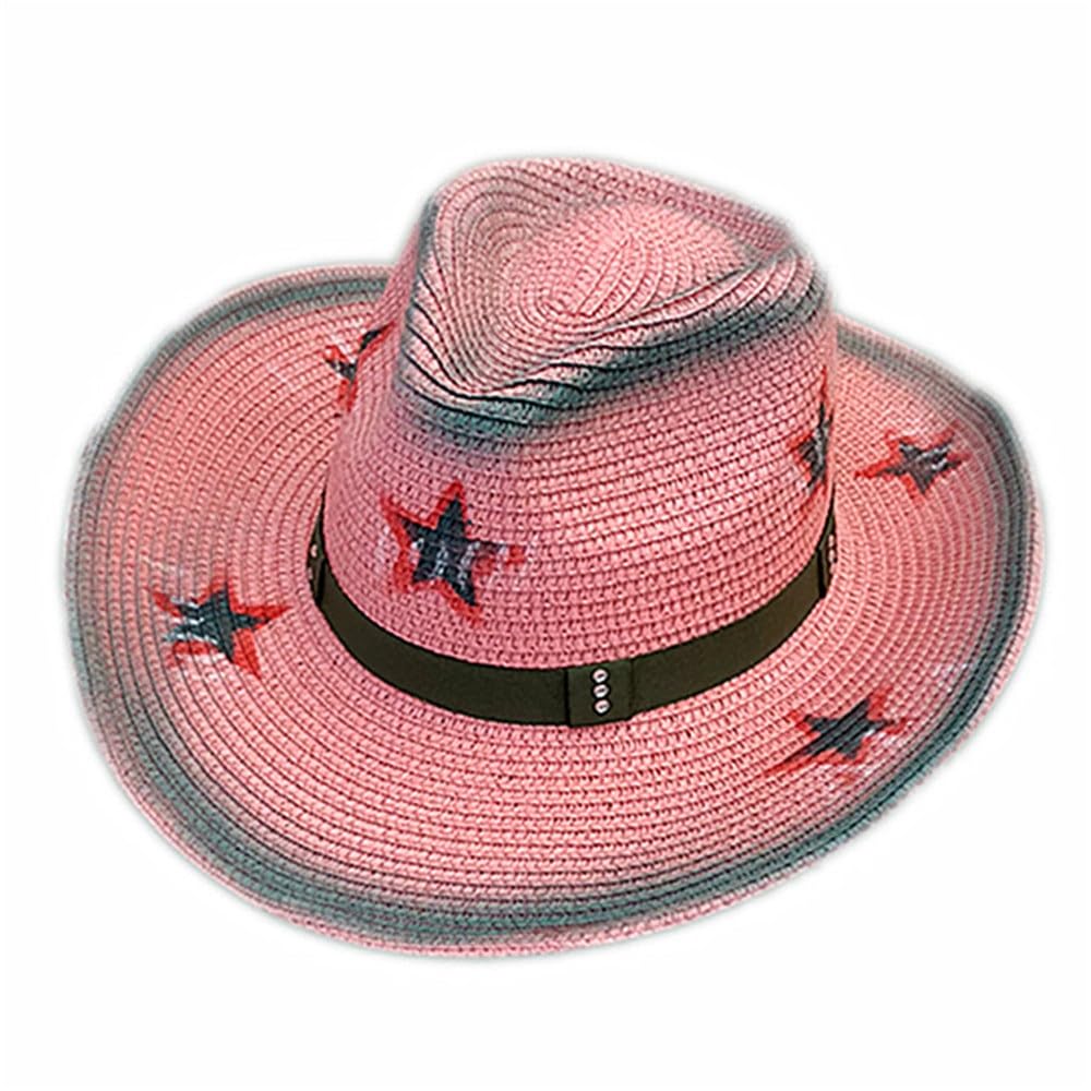 Amazon.co.jp: カウボーイハット ハット レトロな麦わらウエスタン