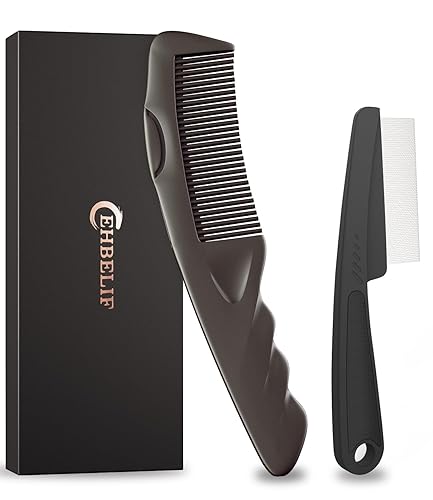 Peine para la caspa, 2 piezas mejoradas para dientes finos del cuero cabelludo, peine de desintoxicación del cuero cabelludo para mujeres, hombres y