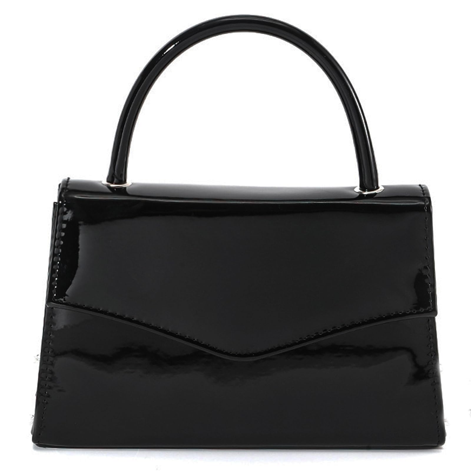 YAPAIOU Leather Women's Evening Bag Glitter Clutches Party Clutch Bridal Purses Cocktail Prom Handbags with Patent(Black)