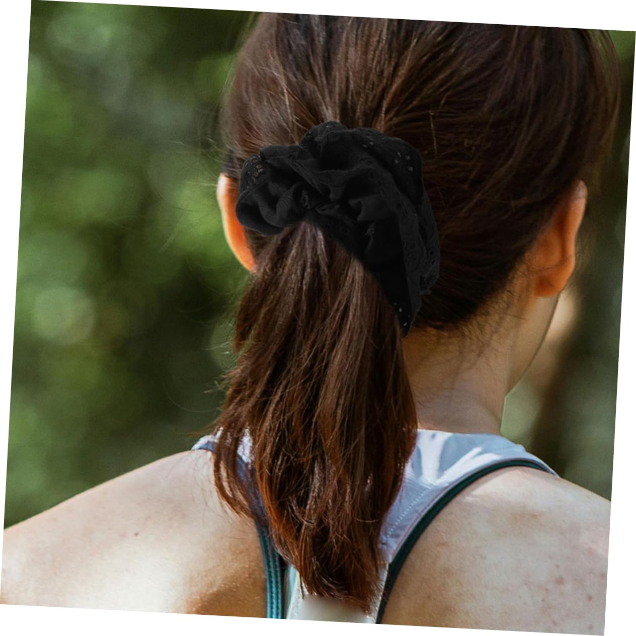 Healeved 8piezas Coleteros De Encaje Oversized Para Mujer y Niña Accesorios De Pelo Gran Elasticidad y Diseño Doble
