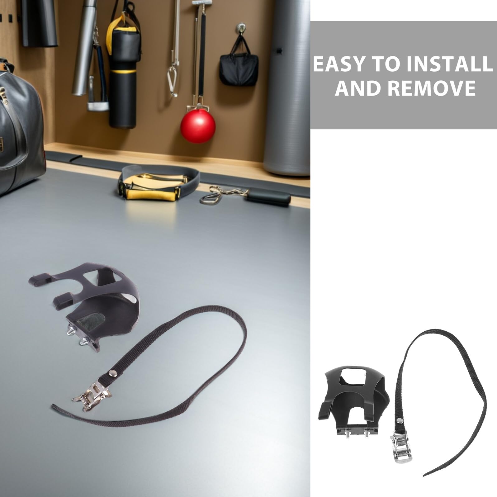 VICASKY 6 pezzi Cinghie Pedali Bici Regolabili con Toe Clips Ergonomiche Antiscivolo per Mountain e Road Bike Facili da Installare e Resistenti per Uso Indoor e Outdoor