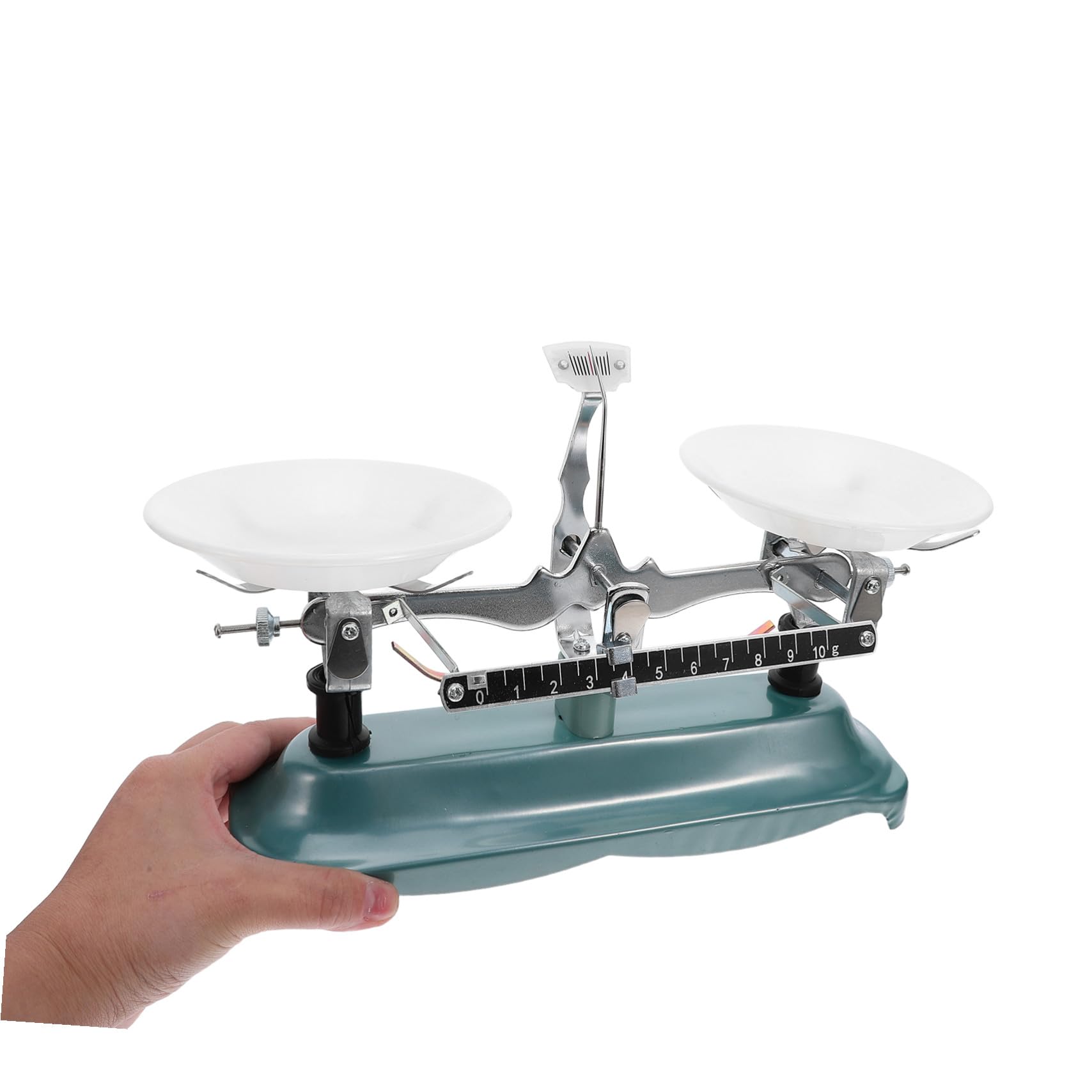 Ciieeo Balance de Laboratoire Matériel Pédagogique de Physique Outil D'enseignement Vert avec Plateau et Accessoires pour Tâches de Recherche 500g