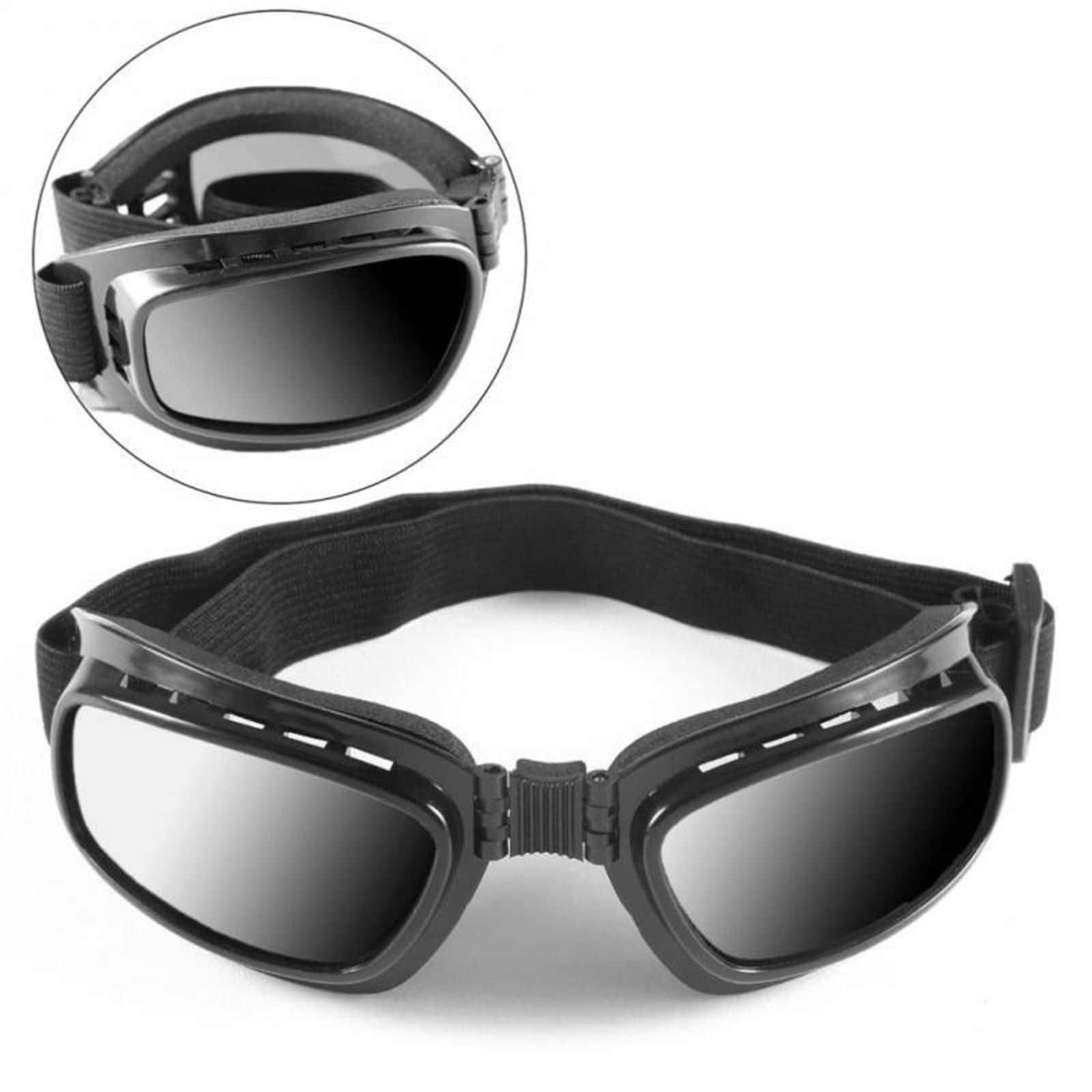 DieffematicHXJ Gogle narciarskie Folding Motorcycle Glasses Windproof Ski Goggles Off Road Racing Eyewear Adjustable Elastic Band Anti Color Frame Eye