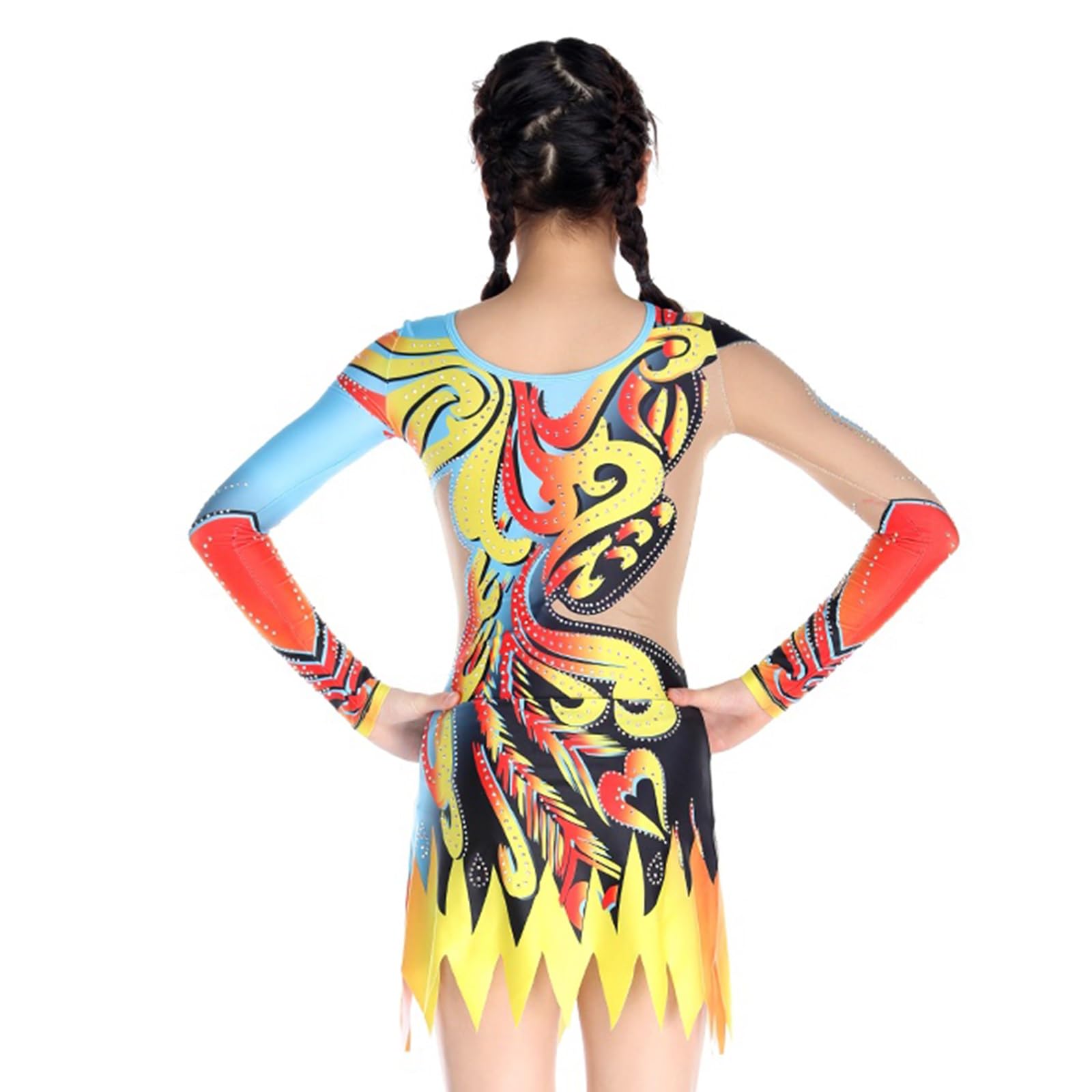 Justaucorps De Gymnastique Rythmique, Justaucorps De Sport D'équipe À Manches Longues For Filles Et Femmes, Costumes De Spectacle Faits À La Main