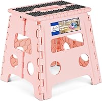 Vista 27 de ACKO Taburete de Escalón Plegable de 9 Pulgadas 300 lb de Capacidad, Taburetes de Escalón Plegables de Plástico para Niños y Adultos, Taburetes
