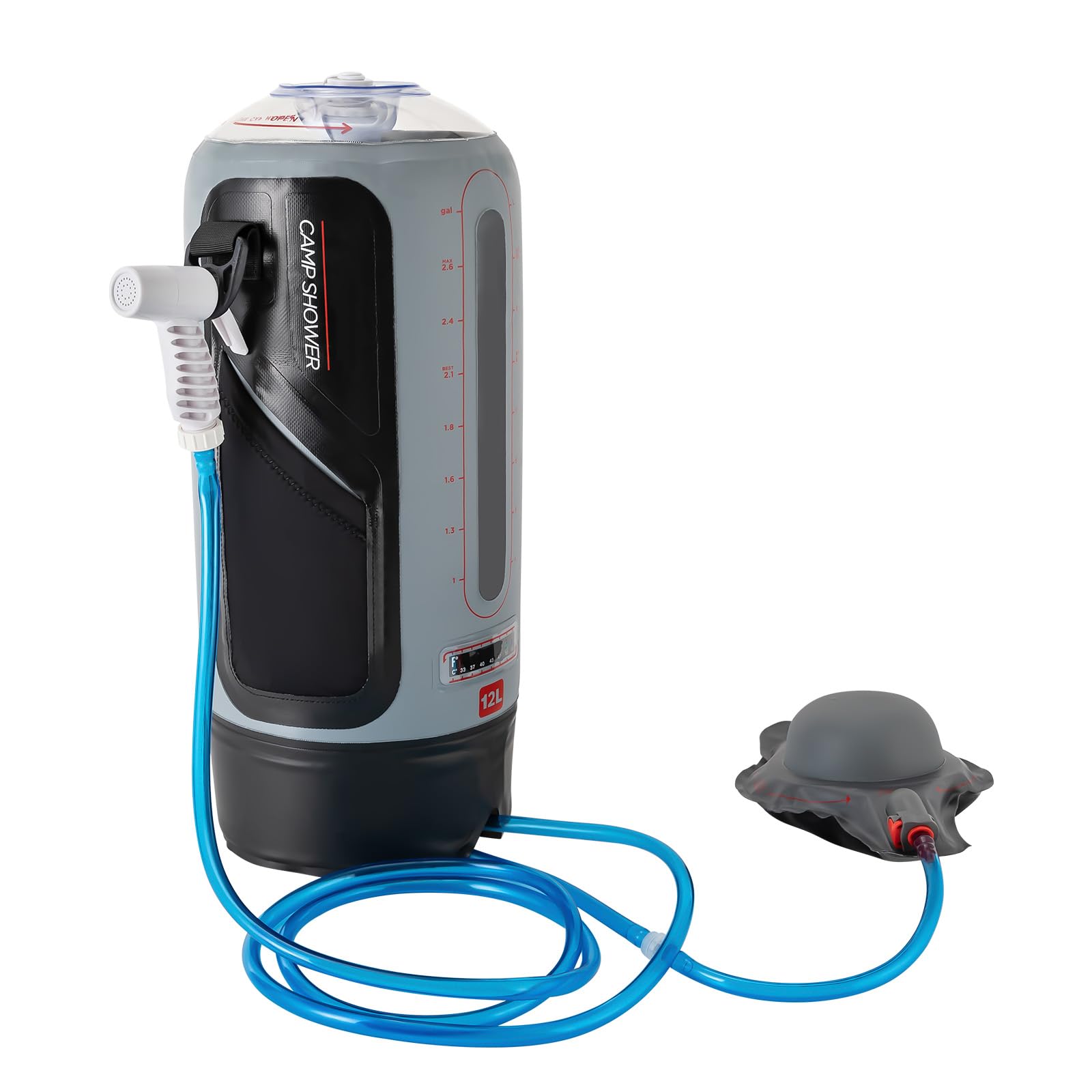 12L Solardusche Für Camping - Tragbare Outdoor Dusche Mit Pumpe