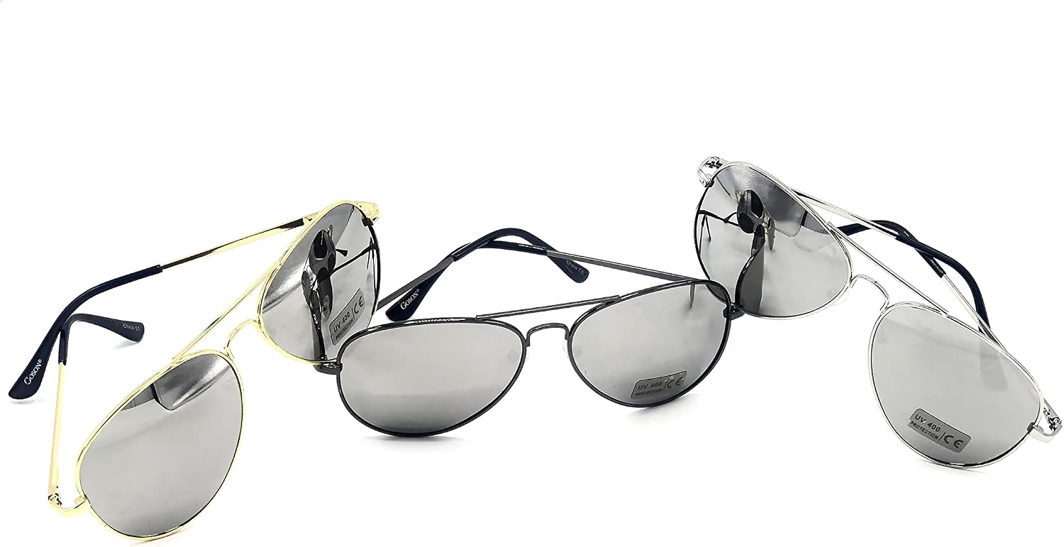 Goson Sunglasses Mirror Aviator Gift Box Set