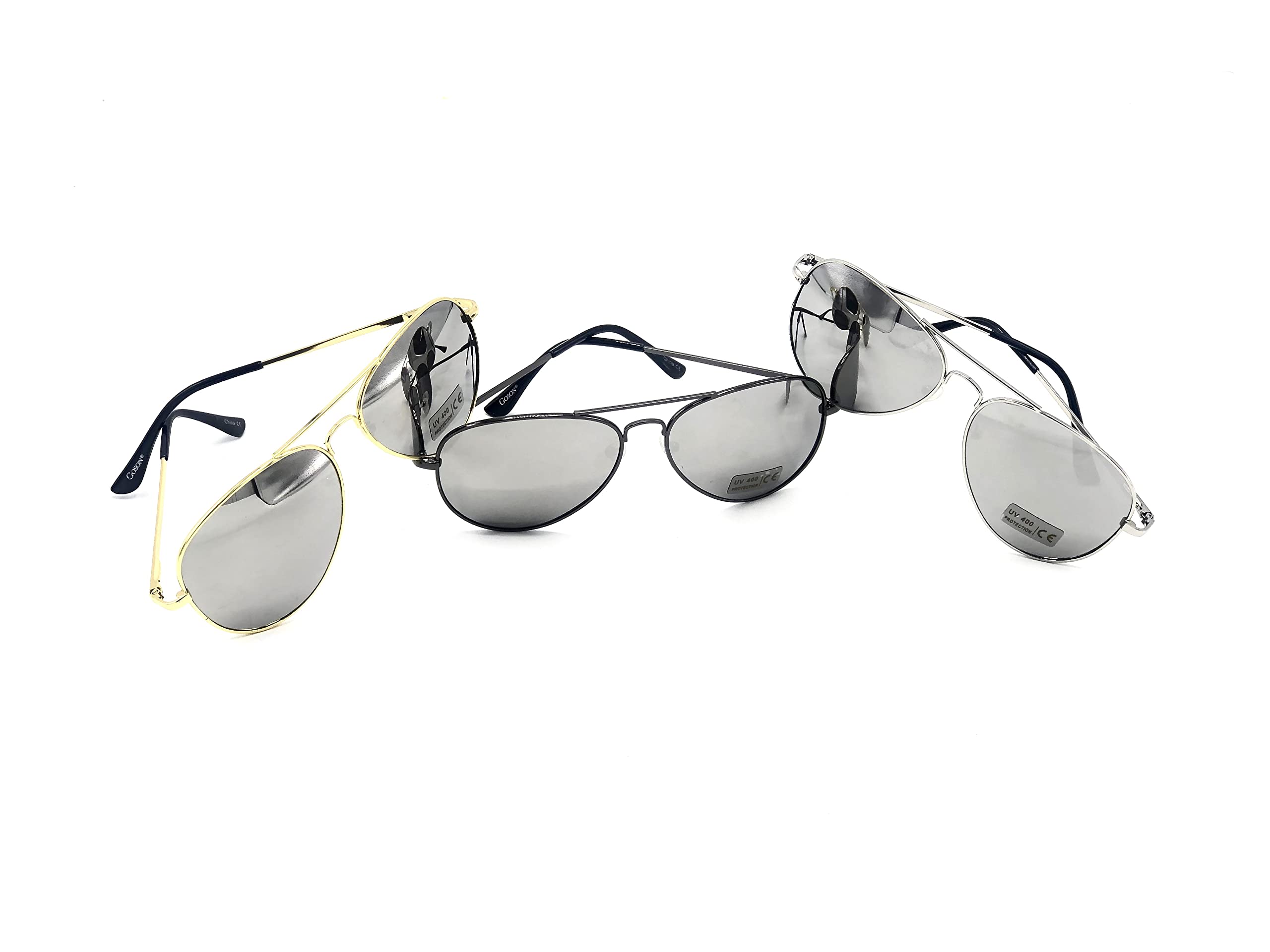Goson Sunglasses Mirror Aviator Gift Box Set