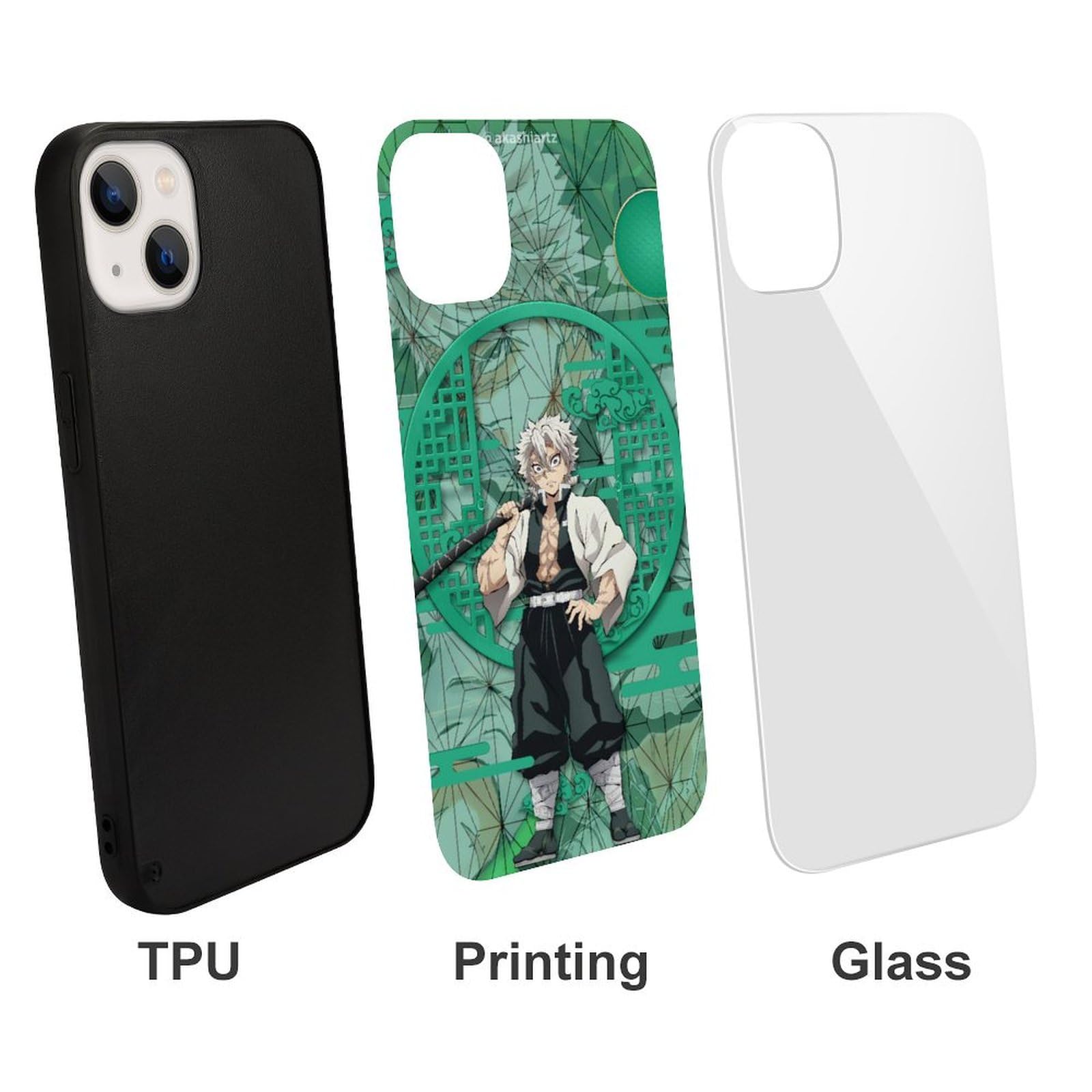 Amazon | 鬼滅の刃（不死川実弥） iPhone 13 ケース アイフォン 13 用