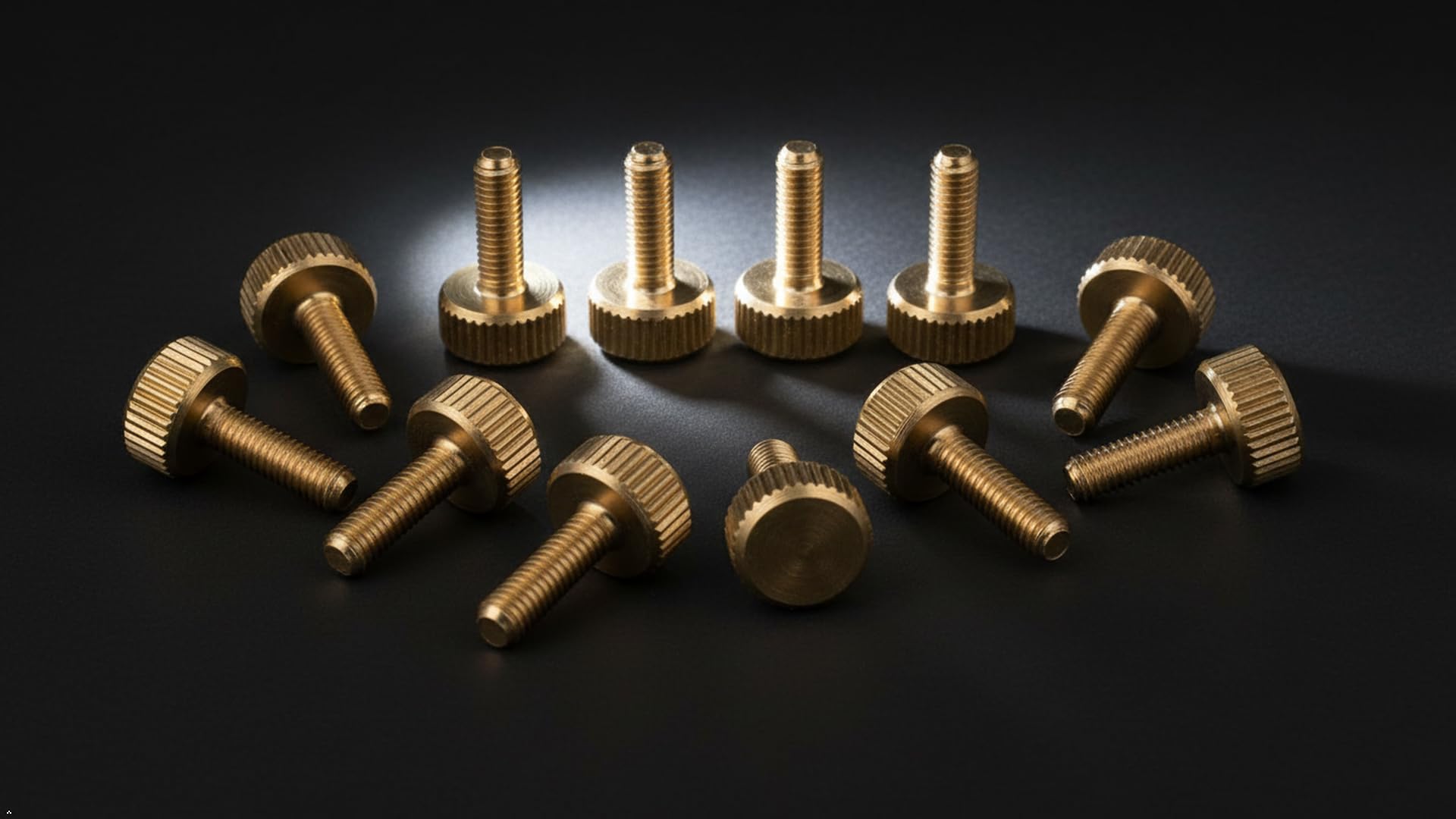 PrecisionGeek Viti zigrinate M3 x 10mm Ottone - 10 pz