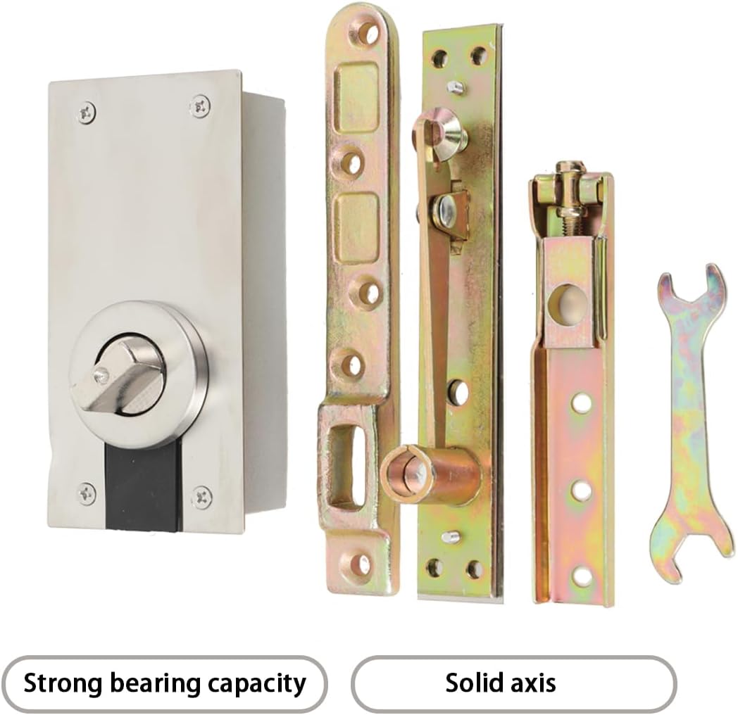 Door Pivot Hinges Stainless Steel 360 Degree Shaft cast Iron Door Pivot Hinges Bearing 300kg/660lb. Hidden Doors Hinge Invisible Pivot Door Hardware for Secret Doors or Hidden Do or Bookcase