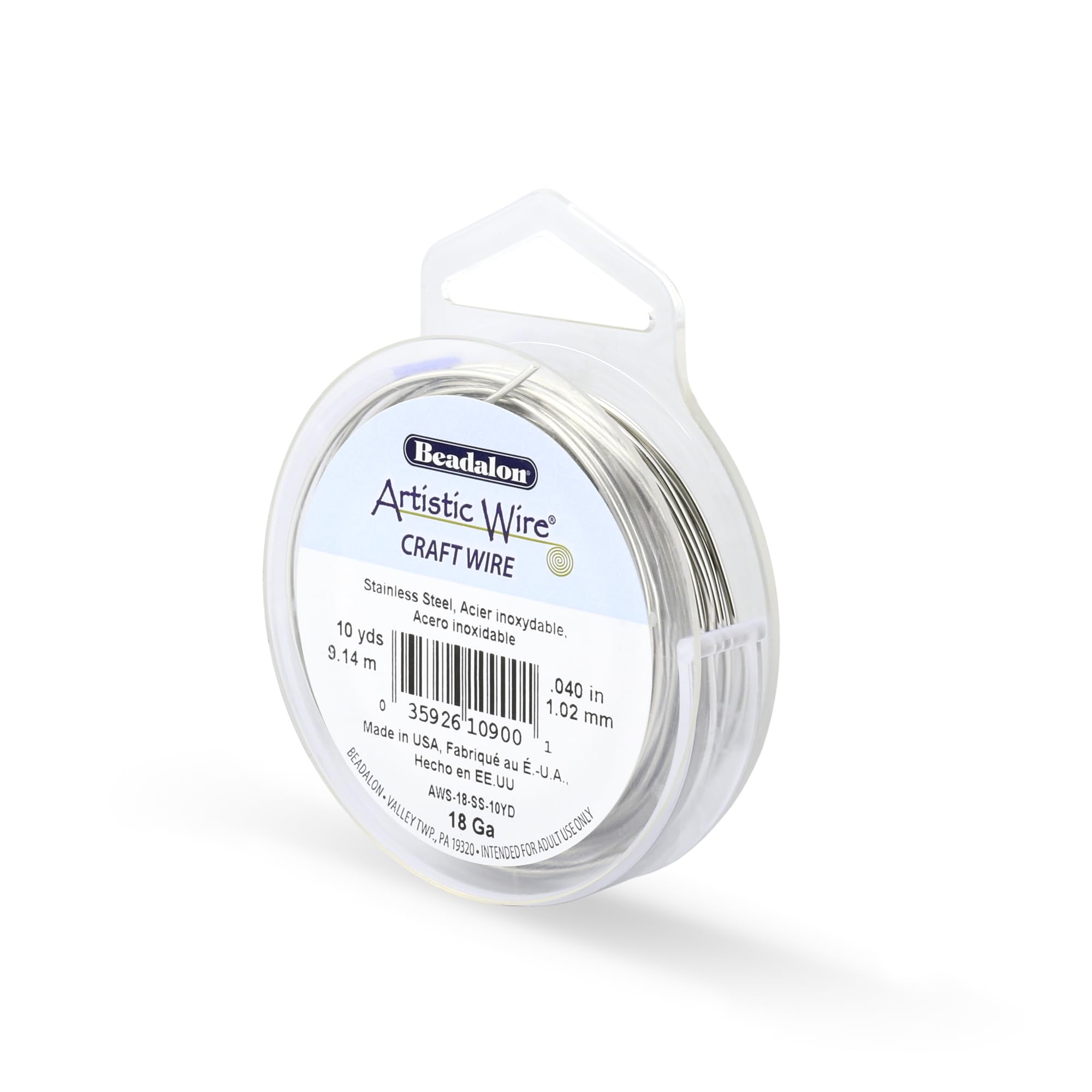 Artistic Wire Beadalon 10-Yards Stainless Steel 18-Gauge