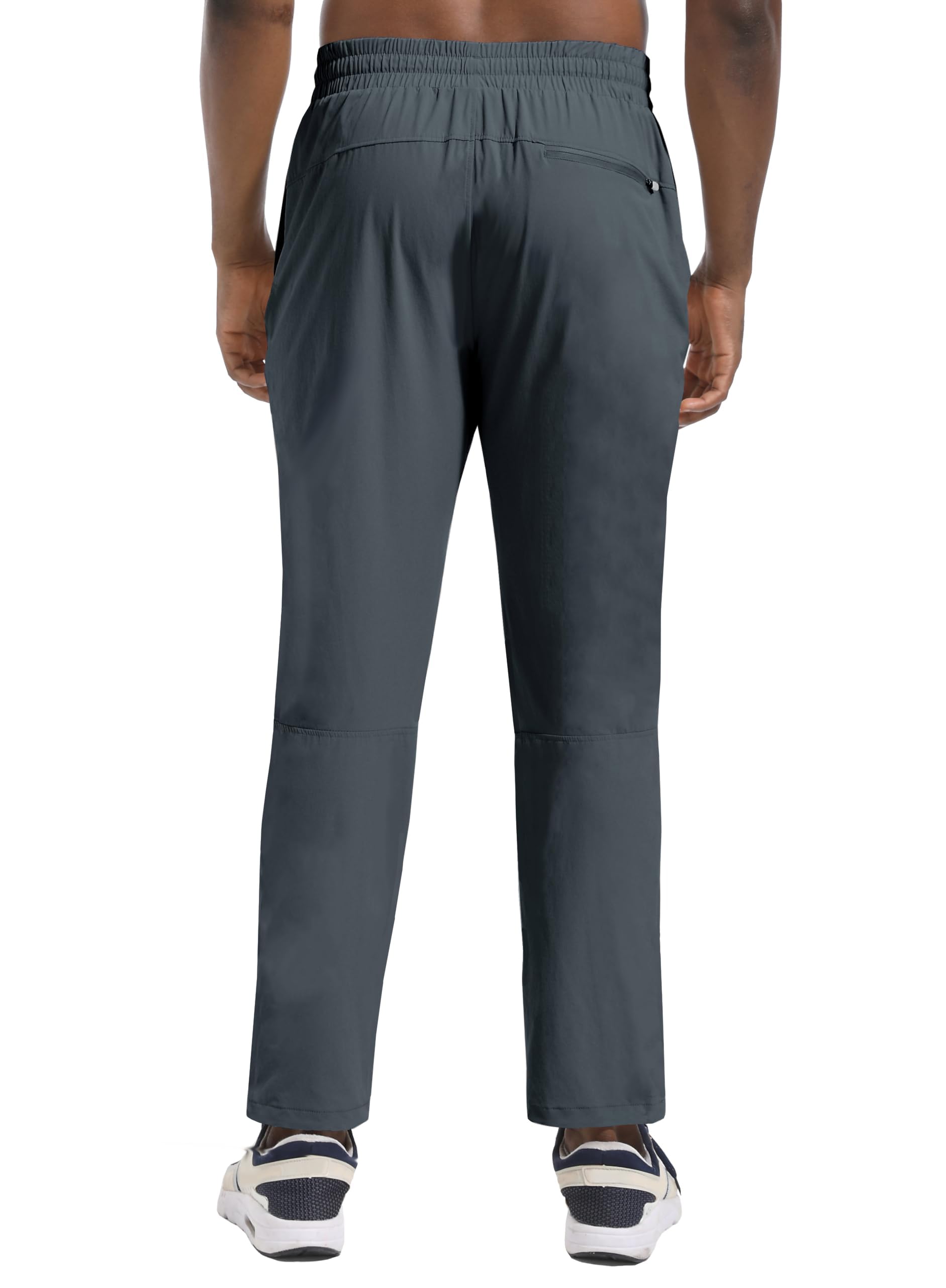 Boyzn Herren Winter Fleece Skihose mit Reißverschlusstaschen Warme Sweatpants Sonnenschutzhose Dark Grey-2XL