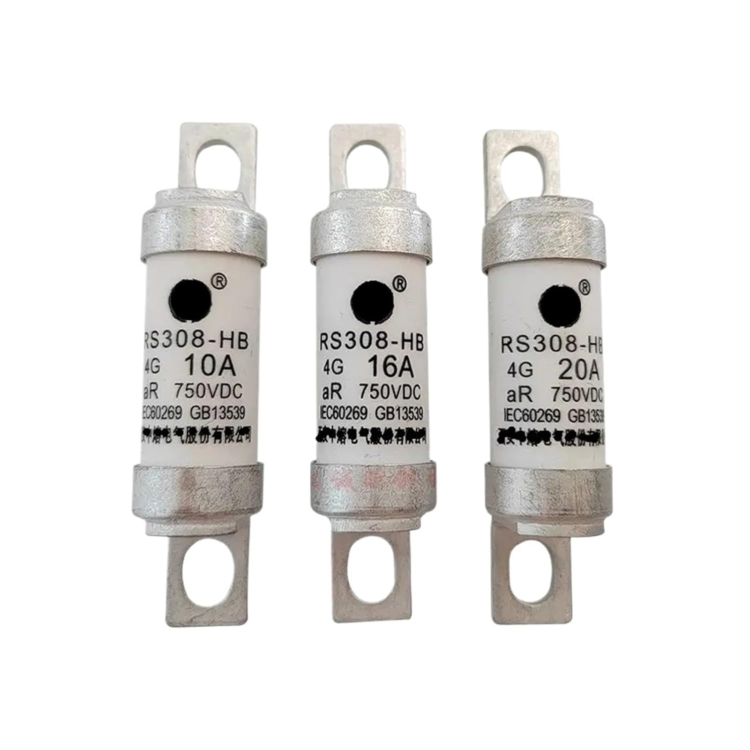 RS308-HB-4G 16A 20A 32A 40A 50A 63A 80A 100A aR 750VDC Fuse 1PCS(RS308-HB-4G 16A)