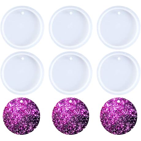 Nifocc Round Keychain Silicone Molds: Durable Crafting Companion for DIY Keychain Creations