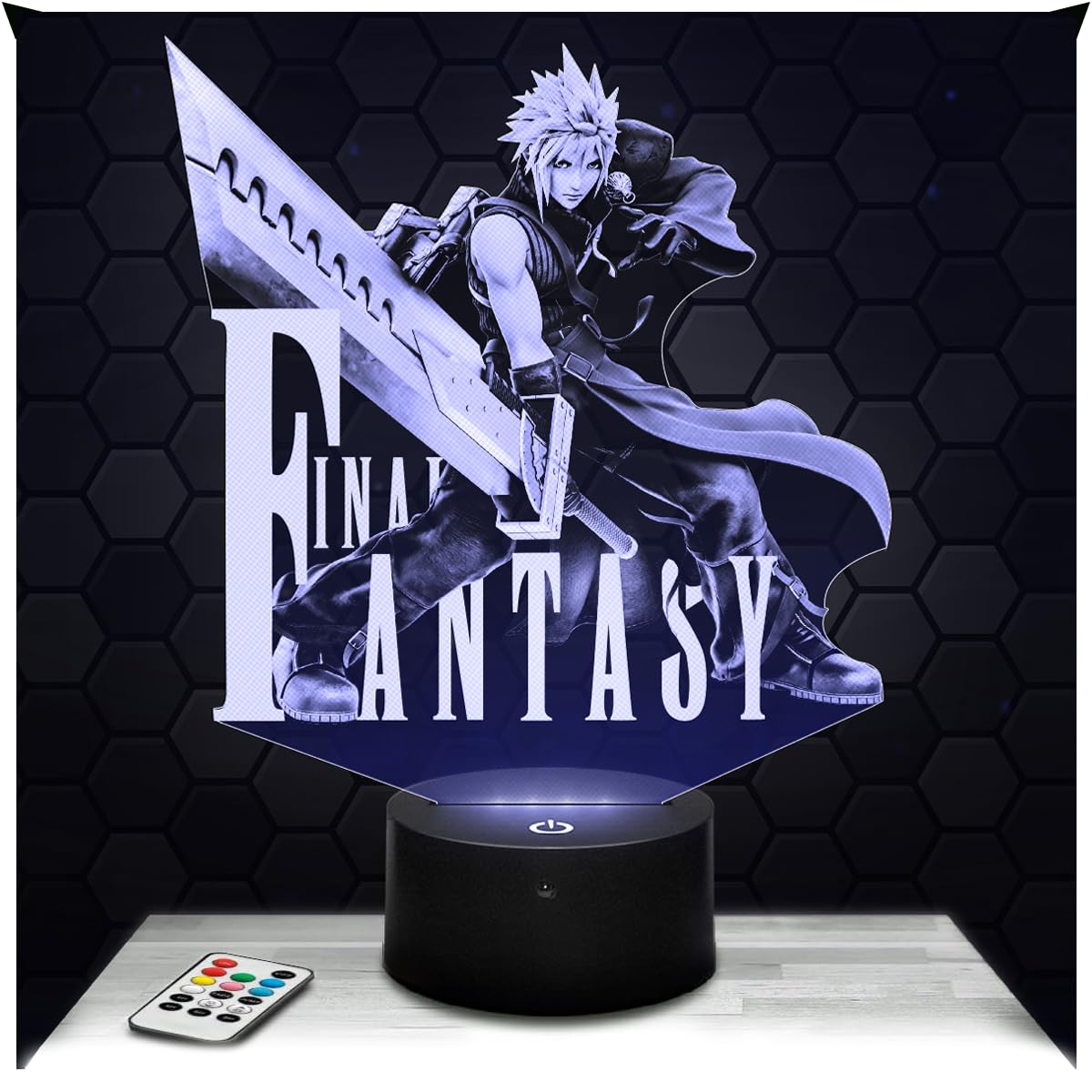 Lampephoto.fr - Final F 3D Lamp Deco Boy's Room 3D Final F Gaming Gamer Video Games Gift idea Soft Light Decoration Night Light Decor, Original Christmas, Gift idea for Teenagers, Merchandising TOP