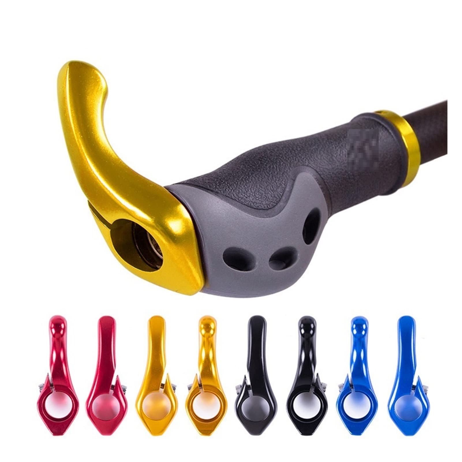 TRUSTTWO Fit Fro MTB Wygodne rowerowe uchwyty na rowerowe części Chwyty aluminiowe gumowe rower rowerowy uchwyt krawędzi ergonomiczne końce The New (Color : Rosso)