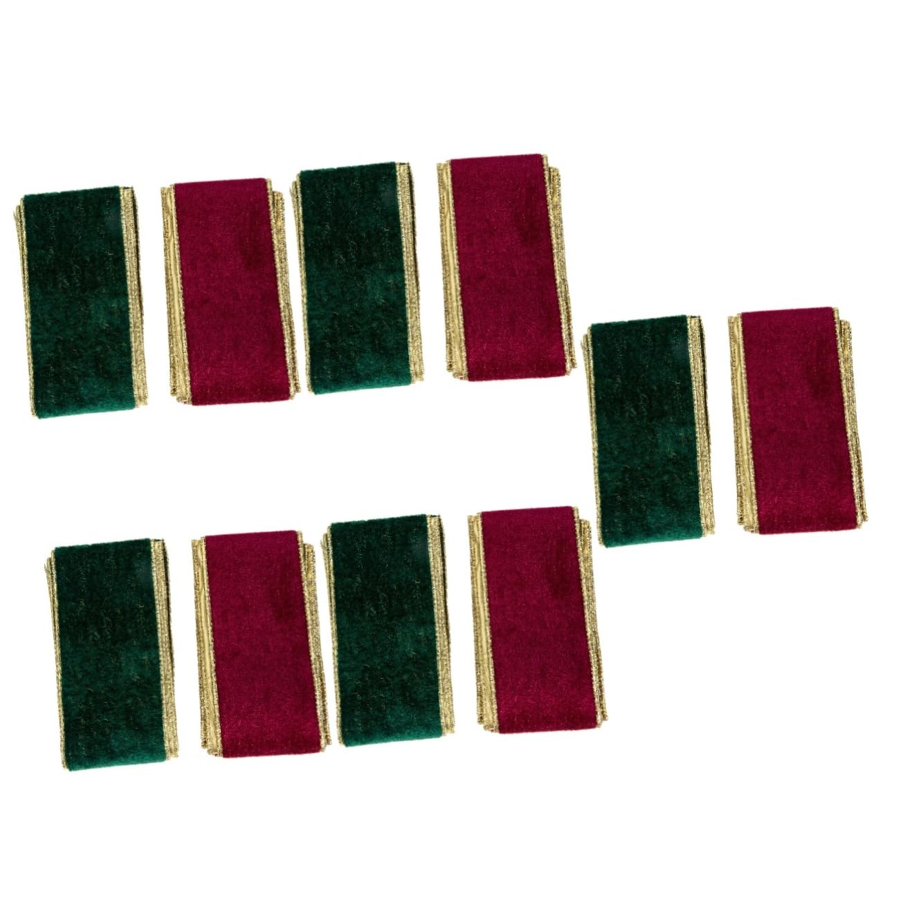 Lurrose 5 Juegos Cintas Navideñas Flocadas Navidad Decoraciones Christmas Ribbon Moños Navideños Cintas De Flocado Material De De Bricolaje De Fiesta 2 Rollos * 5