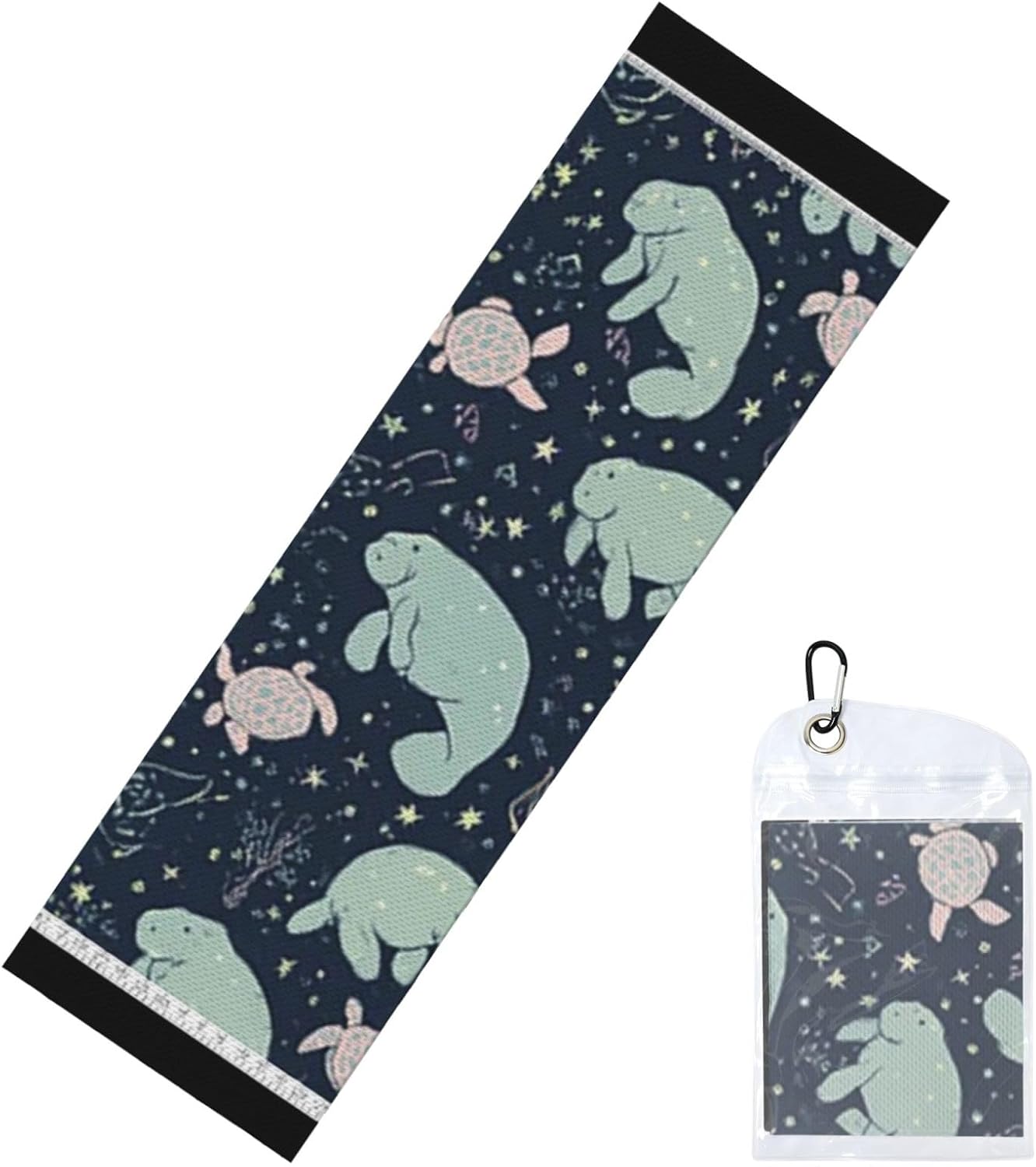 Cooling Towels (40″x12″) Soft Breathable Cool Towel for Neck and Face Manatee Animals Ice Towels Neck Microfiber Quick Drying Towel for Workout Yoga Sport Gym Running Golf