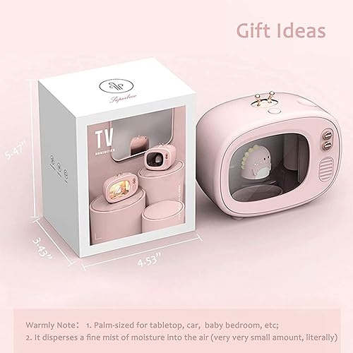 Miniatura 8 de Humidificadores de animales de niebla fría, luces nocturnas LED, mini humidificador USB lindo, 30 dB silencioso, 13.5 fl oz, 800 mAh inalámbrico,