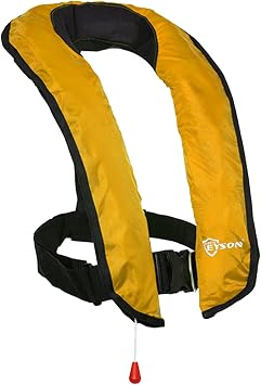 Automatic Inflatable Life Jacket,Preserver PFD for Adults,Life Vest for Adult,Supports Weight up to 330 poundsYELLOW-707