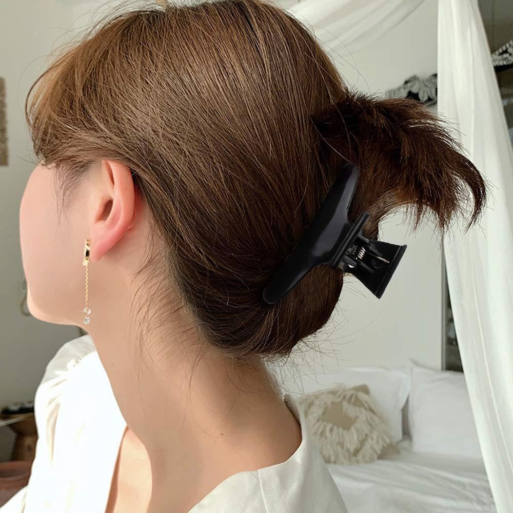 12 PCS Butterfly Hair Clips - Black Salon Hairdresser Clips for Hair Styling Durable Accessories for Women & Girls - Image 4