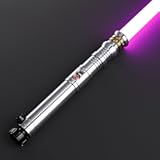 CVCBSER Smooth Swing Light Saber&comma; Motion Control 12 Sound Fonts and 16 RGB Infinite Color Changing&comma; Premium Metal Hilt Lightsaber for Adults Gift