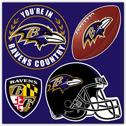 NFL Baltimore Ravens 4-Piece Magnet Set, Purple,