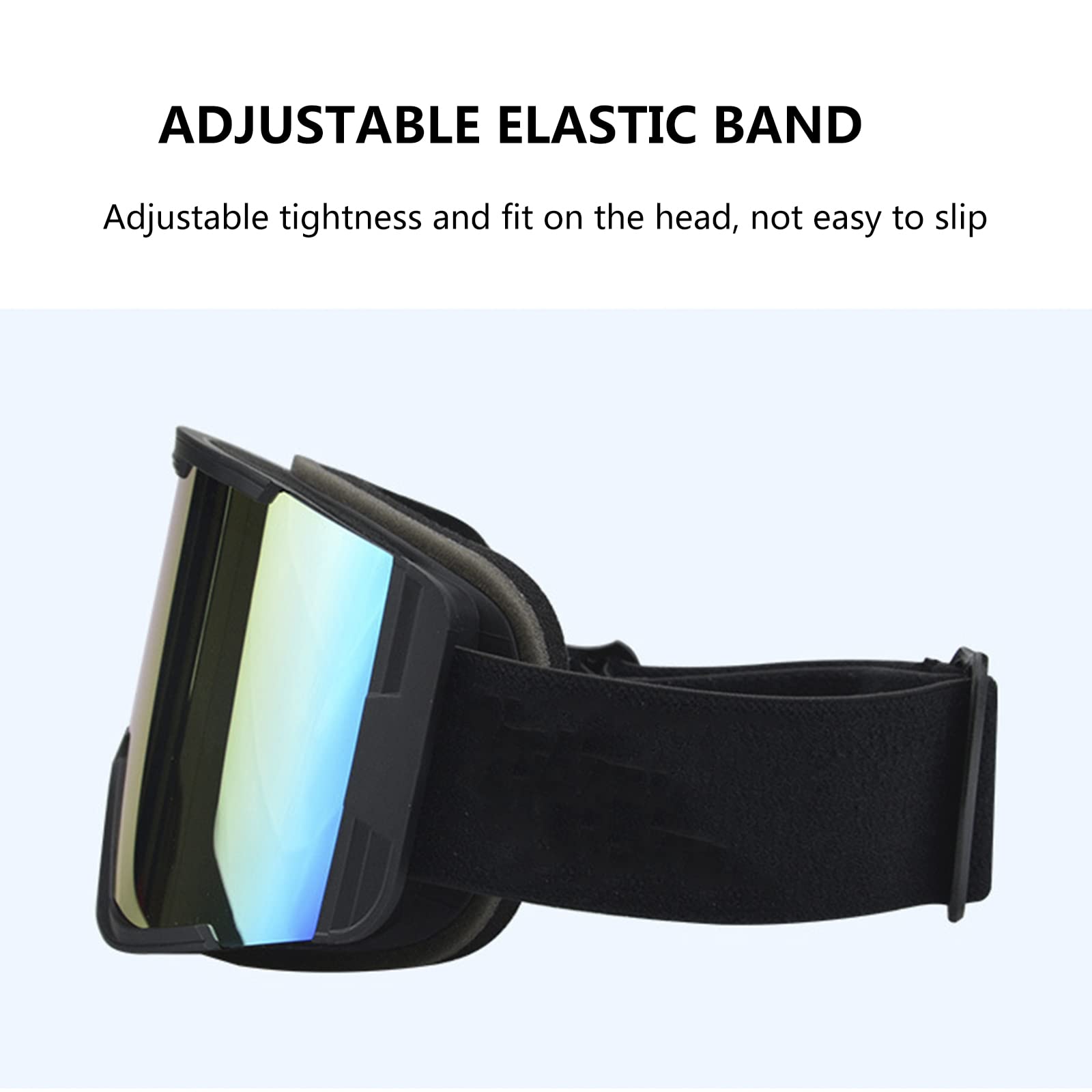 Masque de Ski OTG pour Hommes & Femme - Anti-Buée Lunettes de Ski, 100% Protection UV Masques de Snowboard, Motoneige Moto Lunettes Ski Goggles, Compatible avec Casque