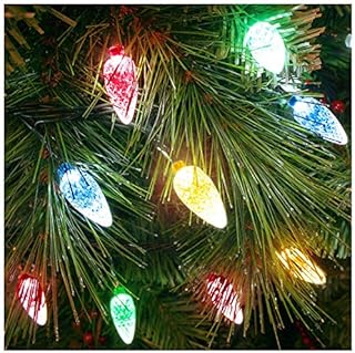 Noma @ WOWOOO 100x Multicoloured LED Faceted Cone - Indoor/Outdoor Christmas Tree Lights - Green Wire - 8264GM