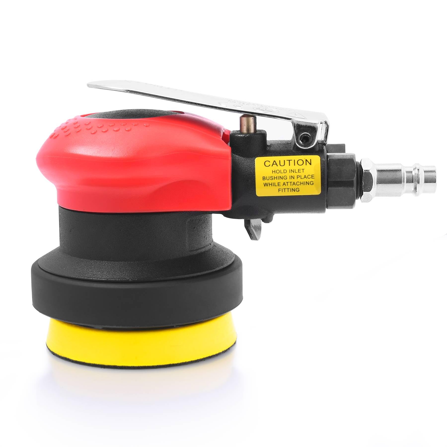 Levigatrice orbitale ad aria compressa 75 mm (3"), 10000 giri/min, mini smerigliatrice ad aria compressa professionale, levigatrice per auto, mobili, legno (rosso)