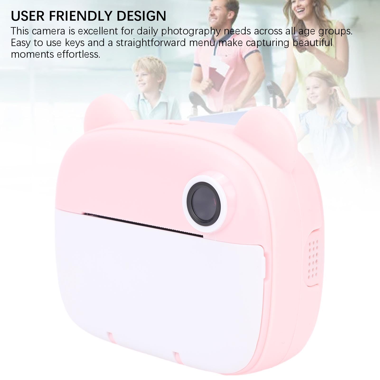 Fotocamera a Stampa Istantanea, Fotocamera Istantanea Portatile a Doppio Obiettivo da 48 MP con Scheda di Memoria da 32 GB per Fotografie di Famiglia in Viaggio