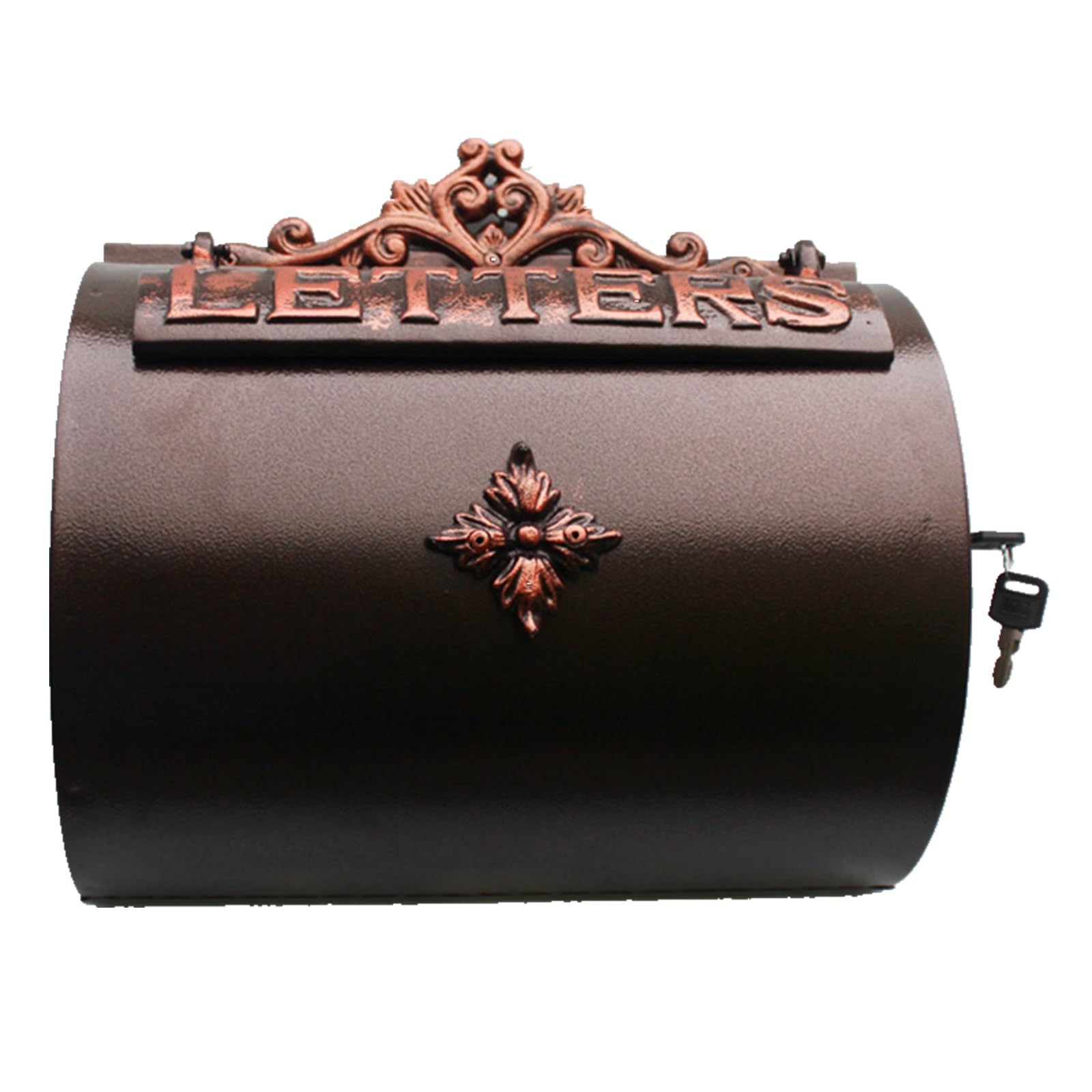 Wall-Mounted Lockable Mailbox, Newspaper Roll Mailbox, Great for Small Packages Or Envelopes, Mailboxes for Outside Large for Home, Office Business, Decor