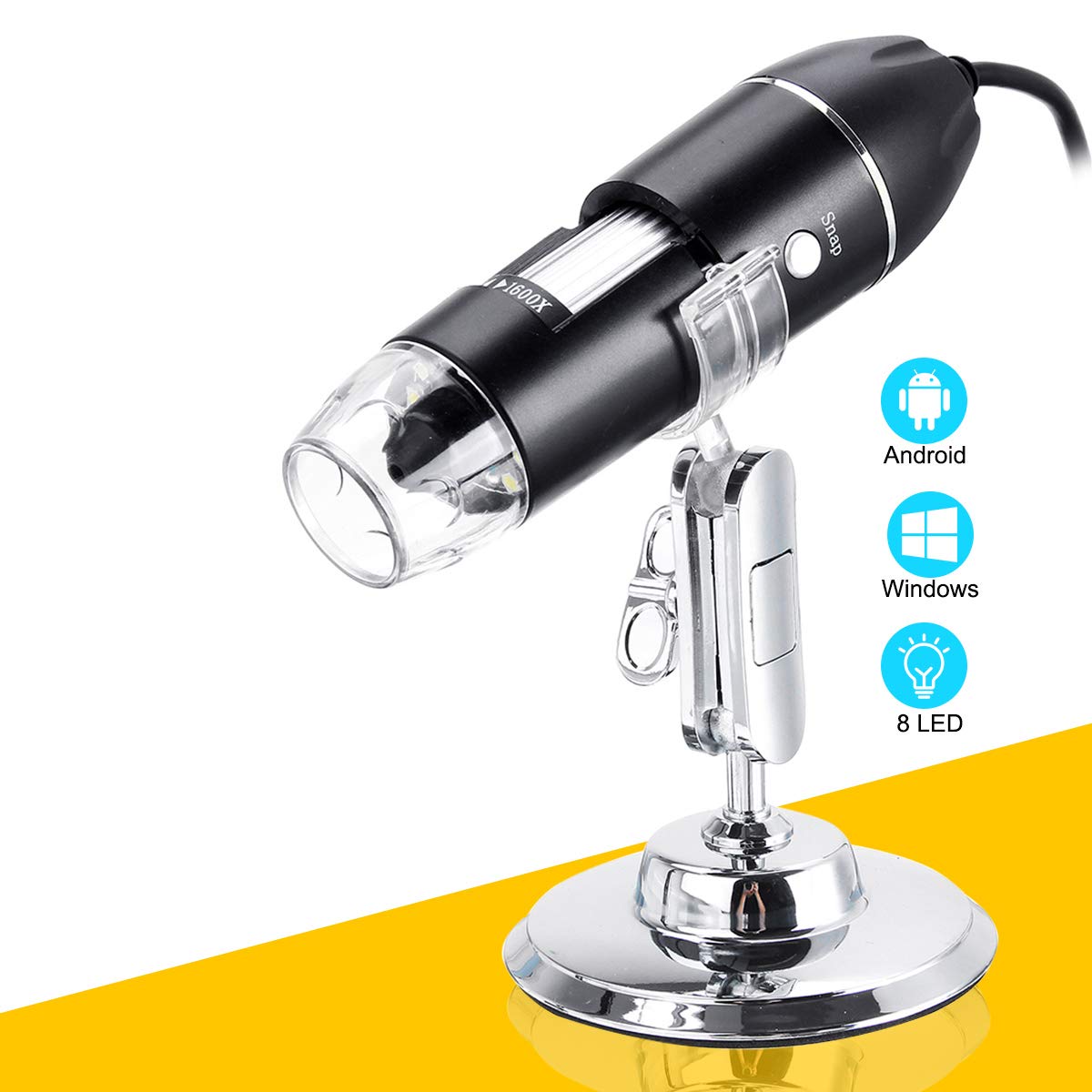 USB Digital Mikroskop 1600X - HD Mikroskop Kamera Mit LED Beleuchtung